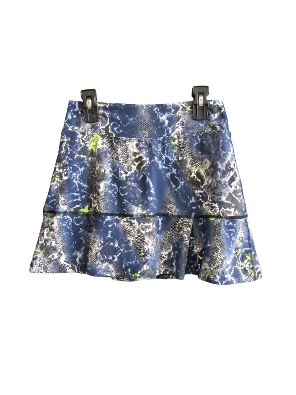 Dona Jo Jojo Skirt Womens Athletic Skort Size S 1 Blue Snakeskin Tennis Golf